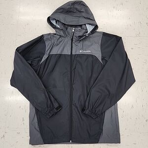 Columbia Men's Watertight II Rain Jacket Gray And Black Packable Size Small